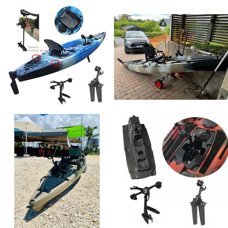 Fishing Kayak Seat - Einzel-Pedal-Elektromotor für Angelkajak Sit-on-Top Touring HDPE-Kunststoff