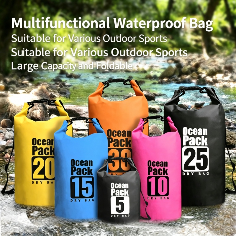 Fishing Kayak Storage Bag - Wasserdichte Schwimm-Trockentasche 5L/10L/20L/30L Outdoor-Strand-Sporttasche für Kajak,